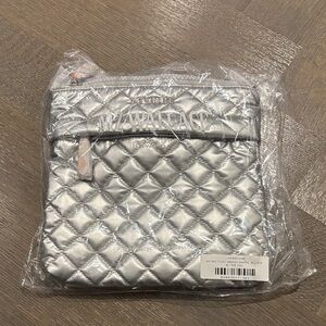 Silver MZ Wallace metro flat Crossbody Bag